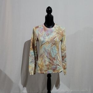Silvano sweater abstract multicolor made in Italy wool acrylic blend pull over